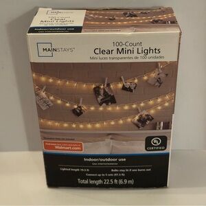 Mainstays 100-Count Clear String Lights